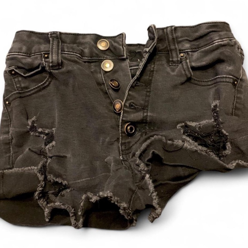 Rue 21 Black Distressed Women Shorts
